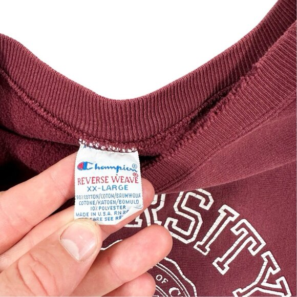 Vintage 90s Made in USA Champion Reverse Weave University of Chicago Graphic Red - Picture 4 of 4